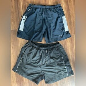 2 Men’s Nike Dri-Fit Shorts w/ Liner. Size Medium. Navy and Black.